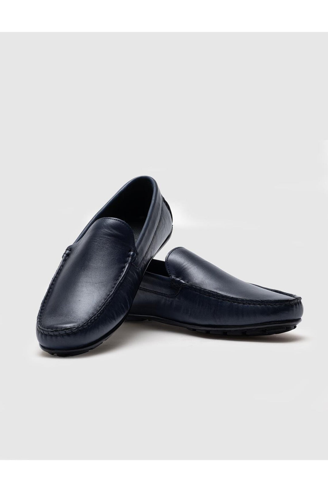 Cabani Shoes Chaussures Loafer pour hommes en cuir véritable bleu marine d'été - Bleu marine