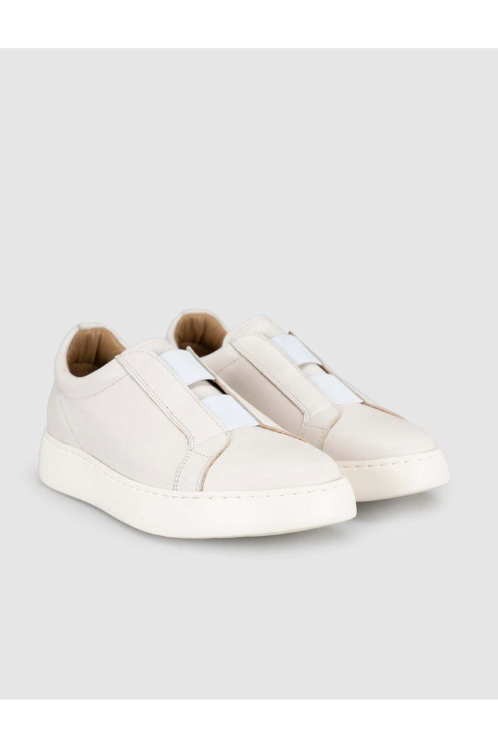 Cabani Shoes Chaussure de sport quotidienne avec détails en caoutchouc - Blanc