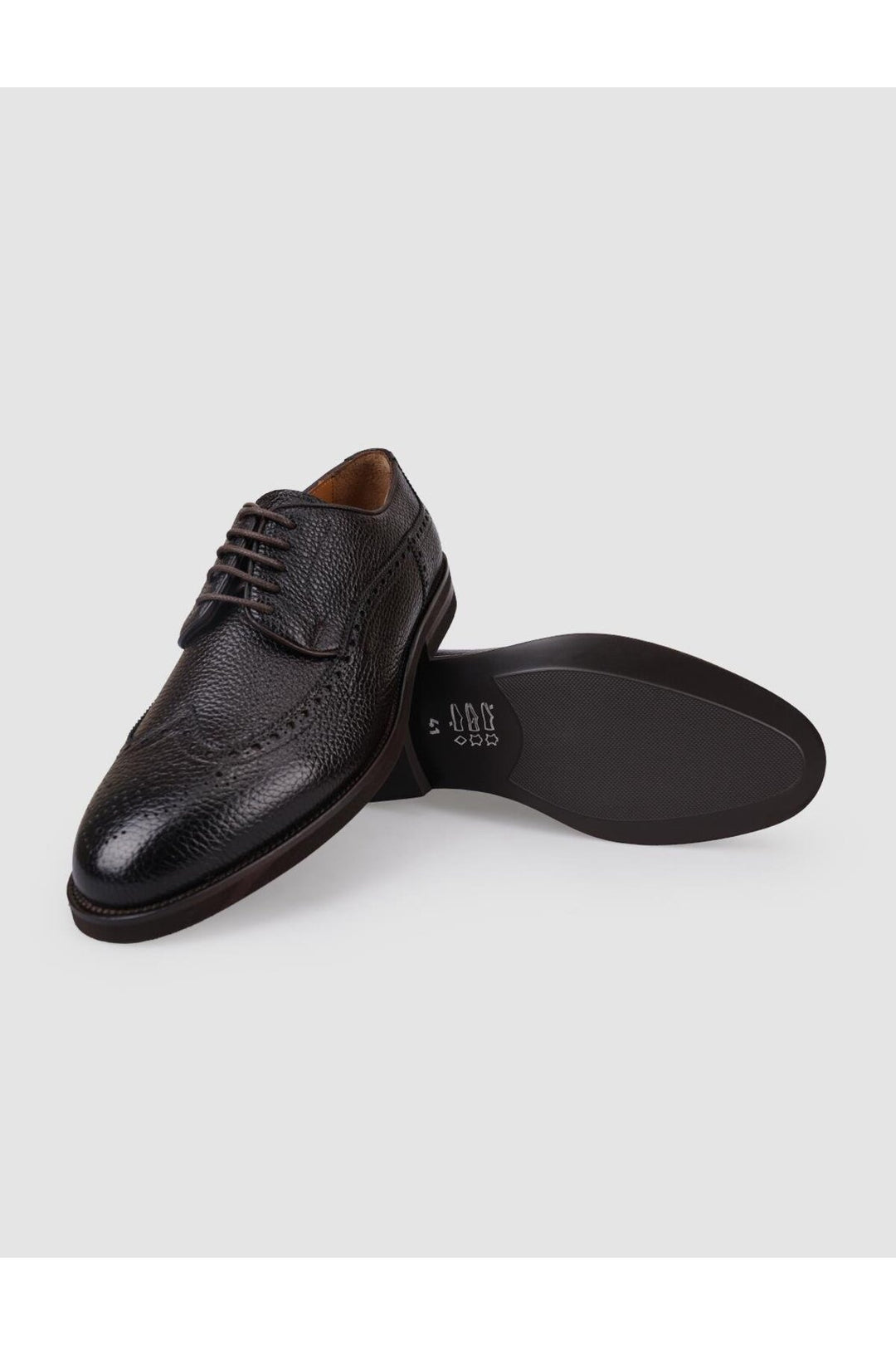 Cabani Shoes Chaussures classiques pour hommes en cuir véritable marron à lacets 100% - Multicolore