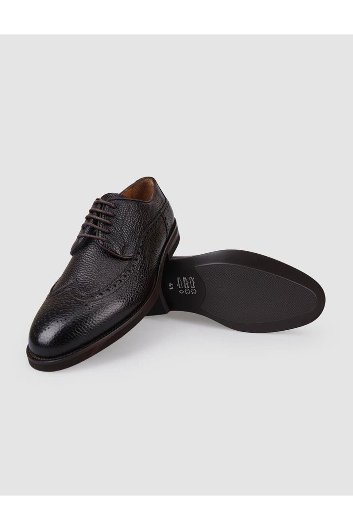 Cabani Shoes Chaussures classiques pour hommes en cuir véritable marron à lacets 100% - Multicolore