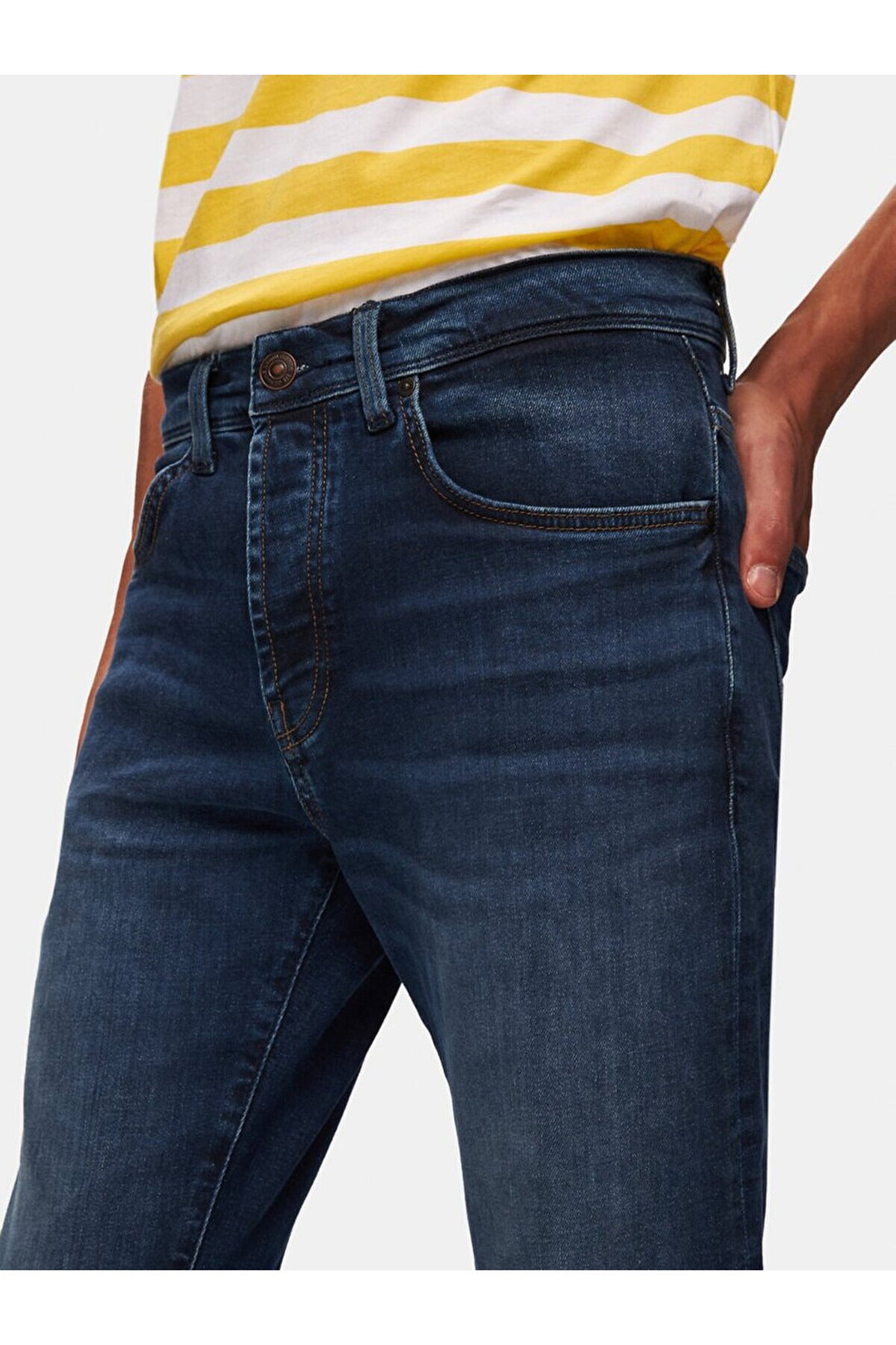 LTB Pantalon en jean à taille moyenne Lawrie Y Narrow Leg - Foncé Bleu_55447