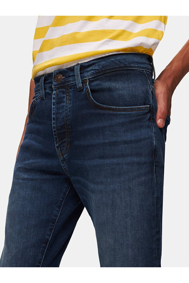 LTB Pantalon en jean à taille moyenne Lawrie Y Narrow Leg - Foncé Bleu_55447
