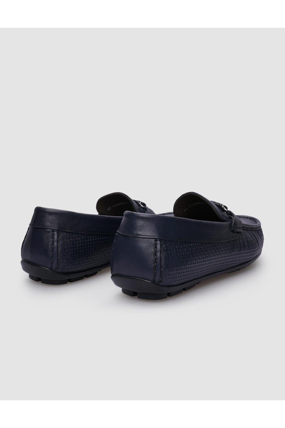 Cabani Shoes Moraza %100 Cuir Véritable Mocassin Homme à Boucle Bleu marine - Bleu marine