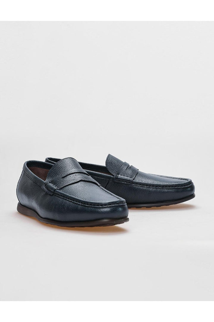 Cabani Shoes Chaussures de ville pour hommes en cuir véritable bleu marine - Bleu marine