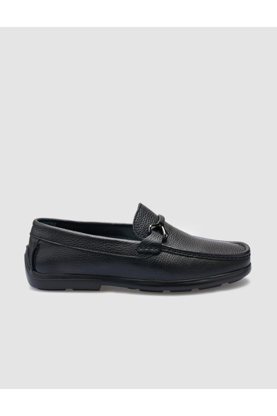 Cabani Shoes Tivra %100 Cuir Véritable Noir Détail Boucle Mocassins Homme - Noir