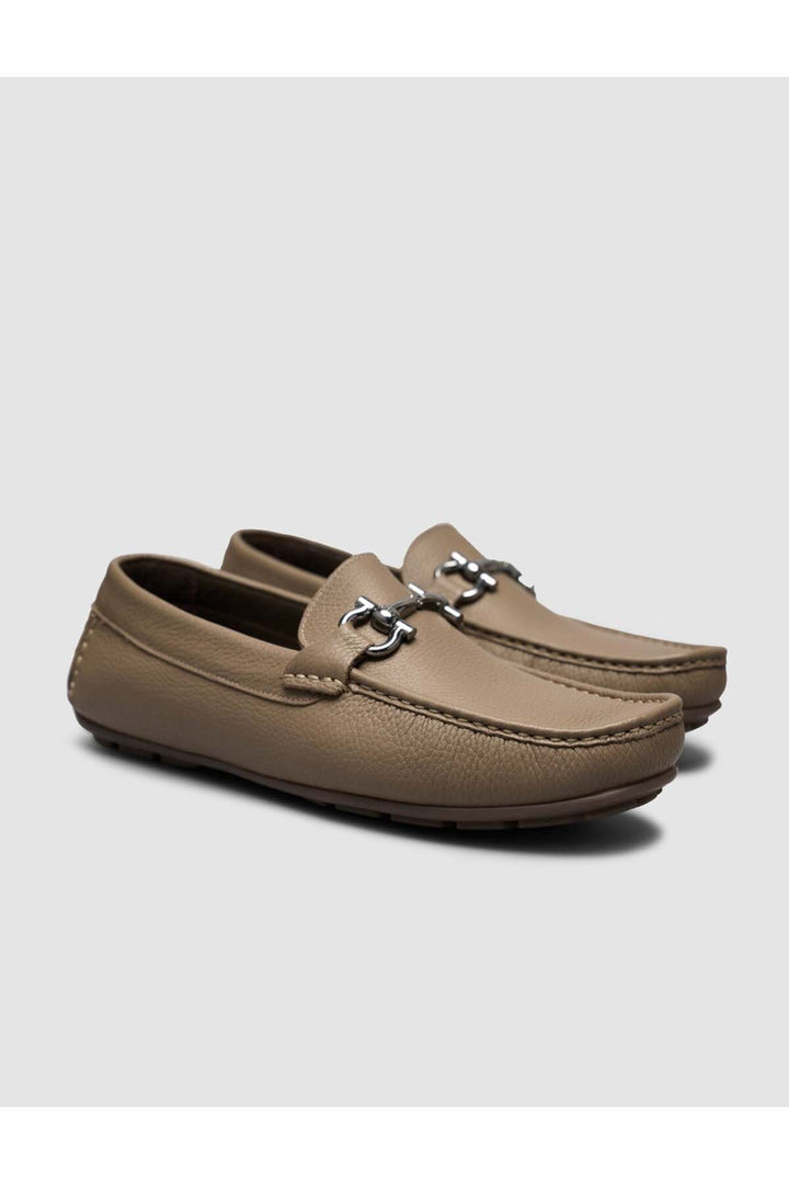 Cabani Shoes Mocassins pour hommes en nubuck vison en cuir véritable - Vison