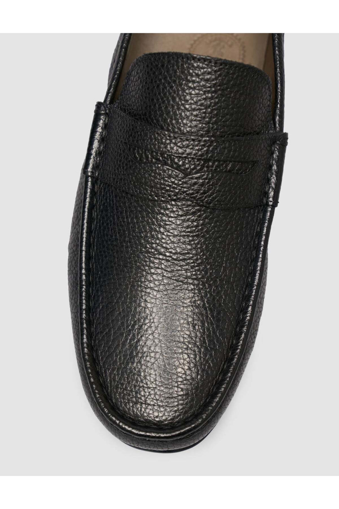 Cabani Shoes Chaussures Loafer pour hommes en cuir véritable texturé noir - Multicolore