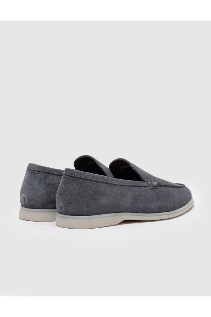 Cabani Shoes Chaussures de ville pour hommes en cuir véritable suédé gris - Multicolore
