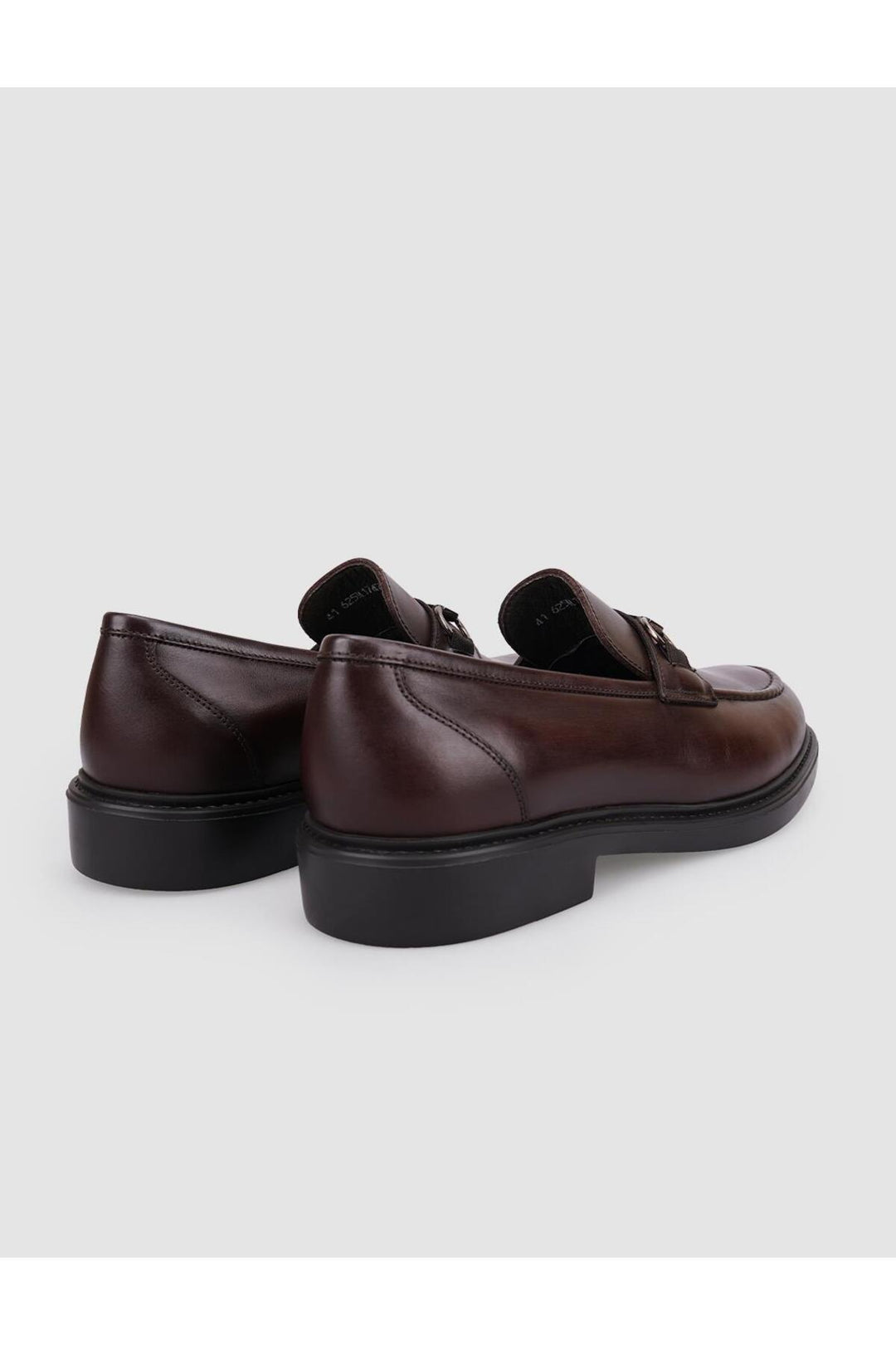 Cabani Shoes %100 Cuir véritable Mocassins pour hommes à boucle marron - Marron