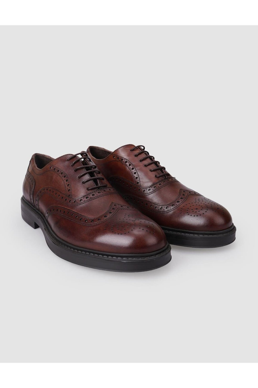 Cabani Shoes Chaussures de ville pour hommes en cuir véritable marron 100% - Marron