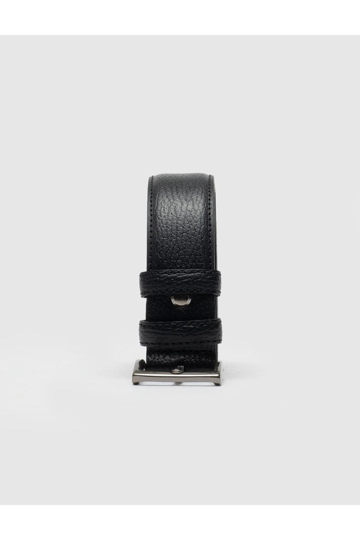 Cabani Shoes Ceinture en cuir véritable noire pour homme classique - Noir