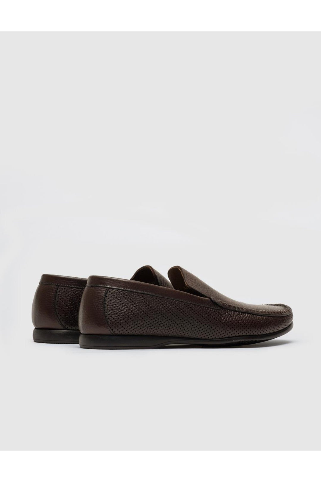 Cabani Shoes Mocassins pour hommes en cuir véritable marron - Marron