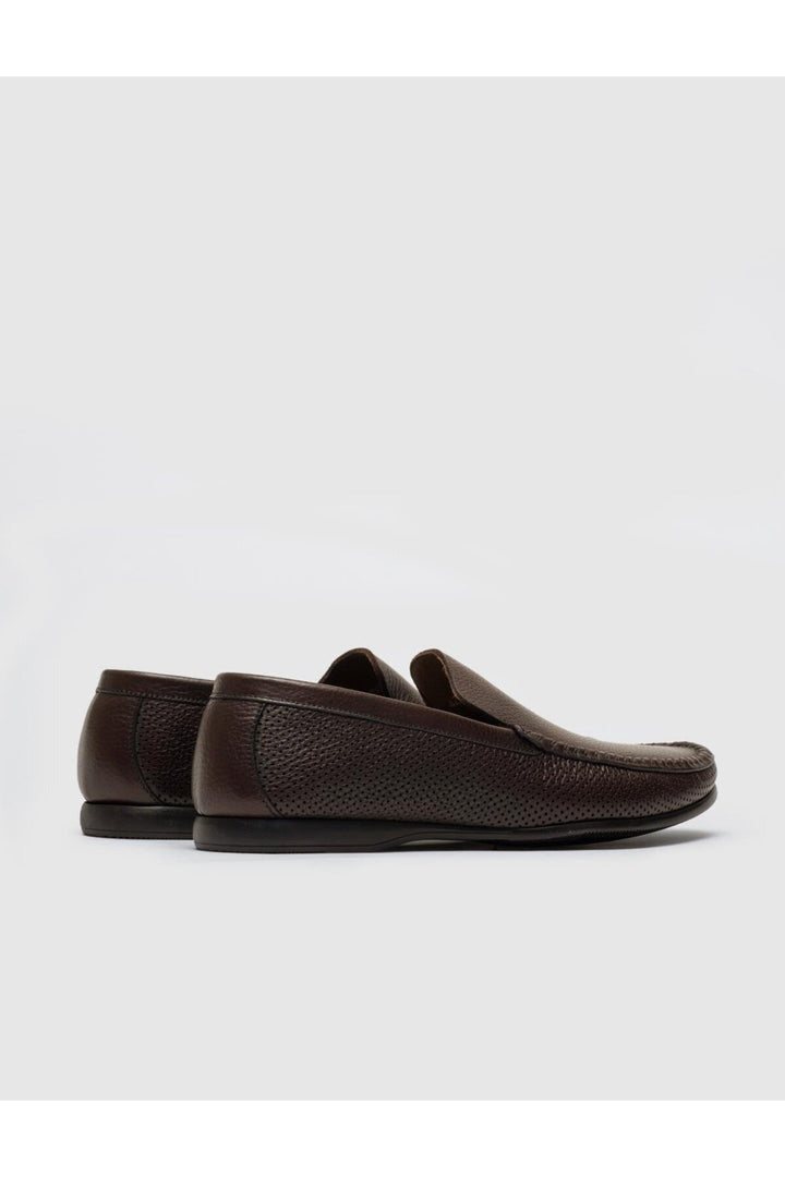 Cabani Shoes Mocassins pour hommes en cuir véritable marron - Marron