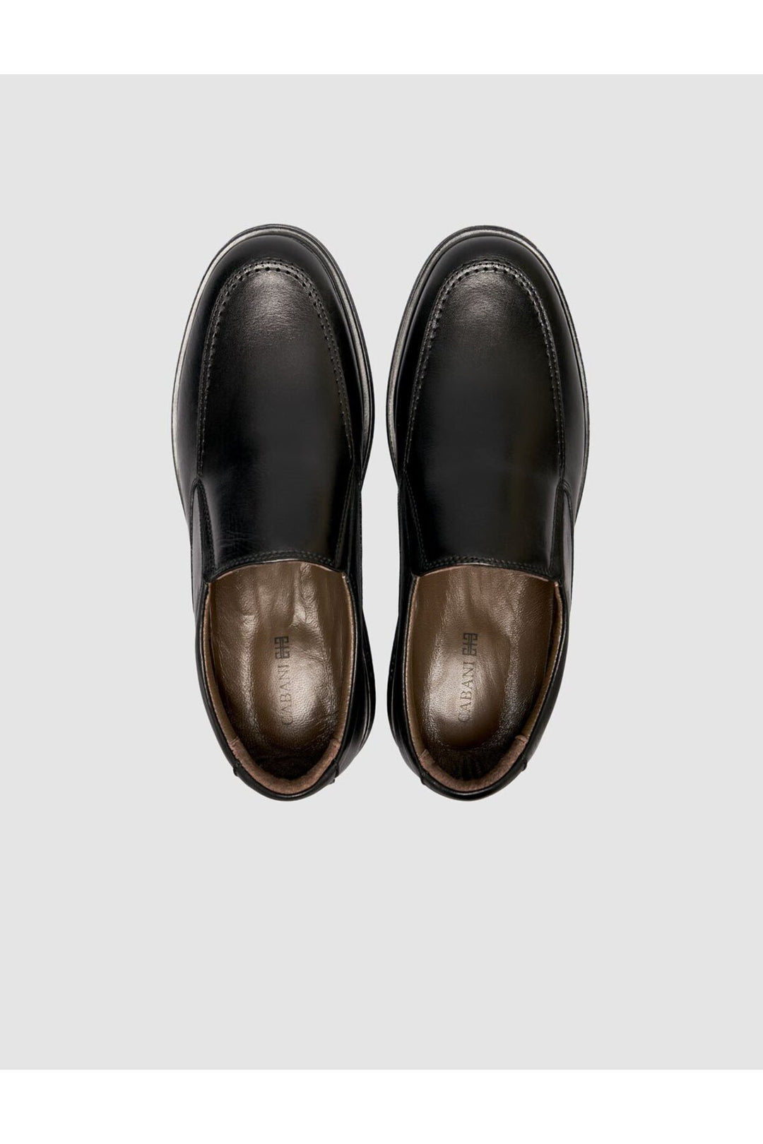 Cabani Shoes Chaussures Loafer Classiques pour Hommes en Cuir Véritable Noires - Multicolore