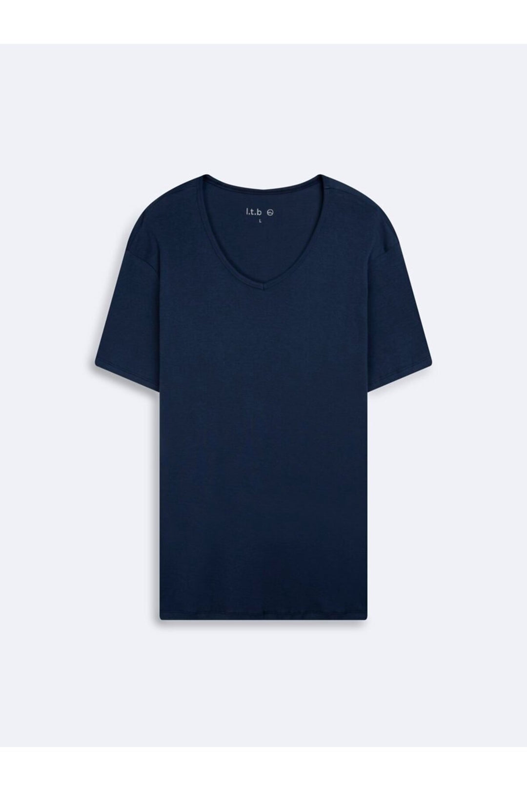 LTB T-shirt Basic Bleu marine Col V - Bleu marine