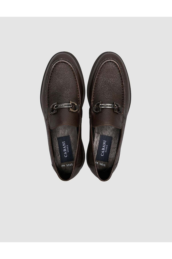 Cabani Shoes Chaussures Loafer pour hommes en cuir véritable marron - Multicolore