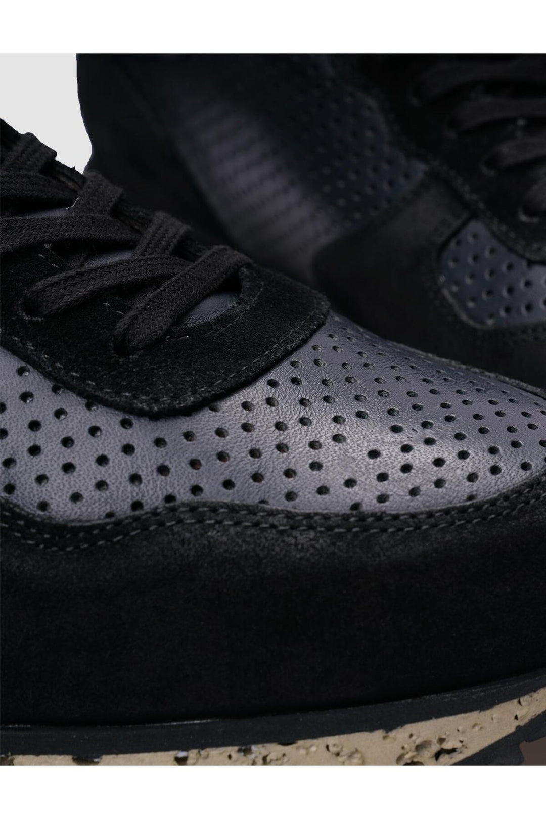 Cabani Shoes %100 Cuir véritable en daim noir - Noir