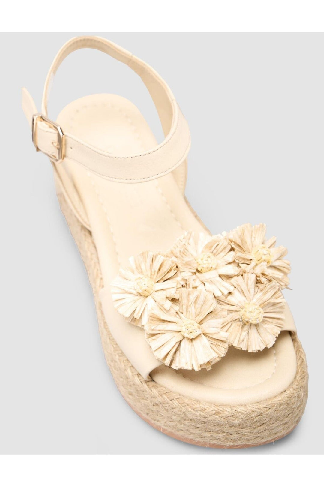 Cabani Shoes Sandales pour femmes en cuir véritable beige 100% - Beige