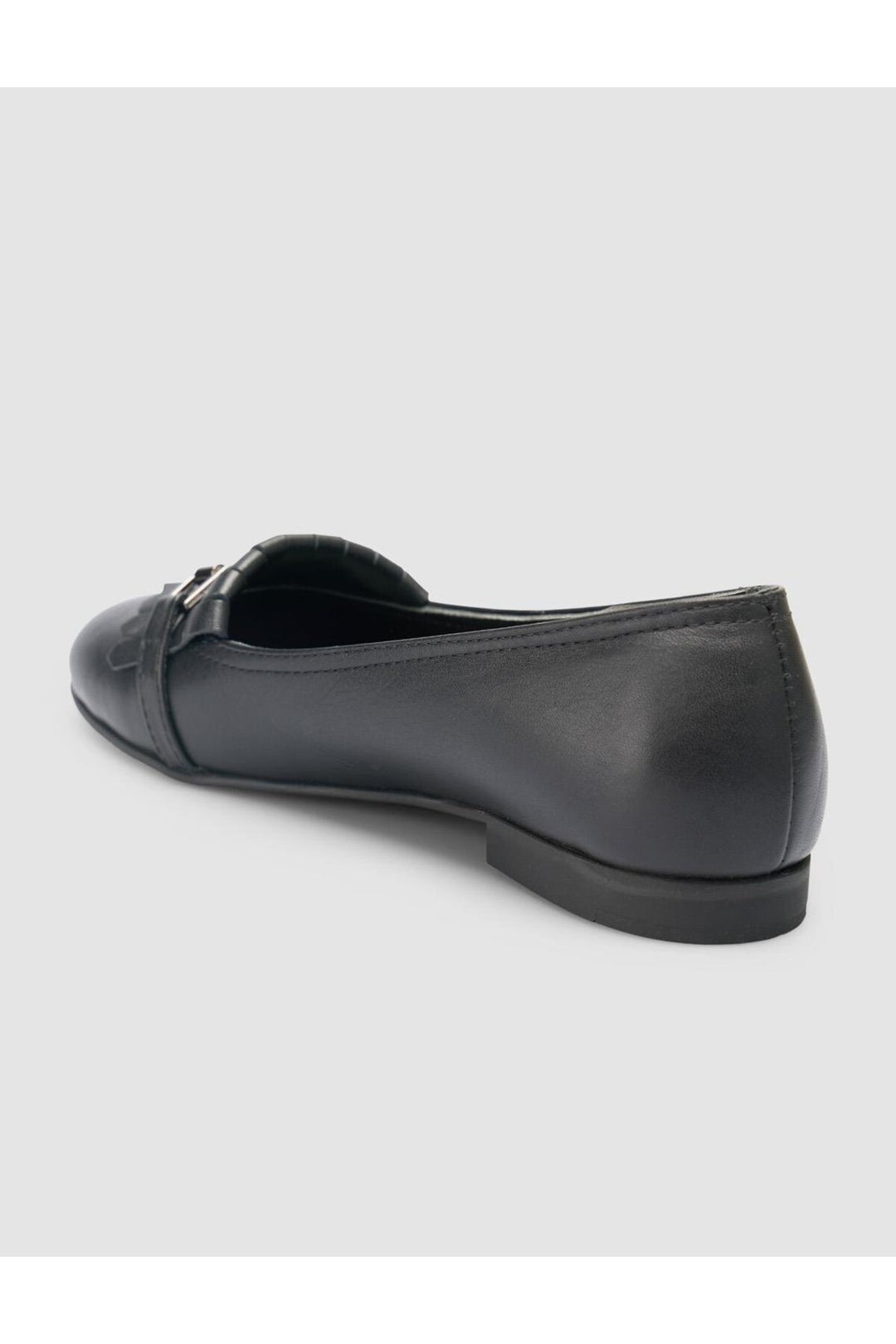 Cabani Shoes %100 Cuir Véritable Ballerines Noires pour Femmes - Noir