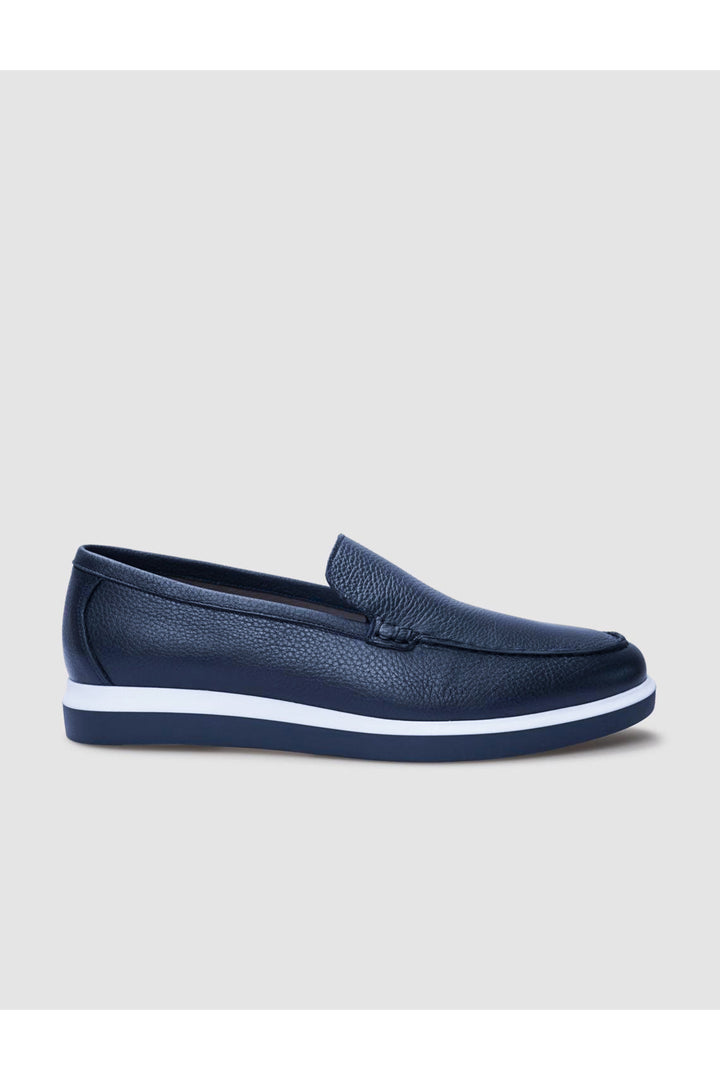 Cabani Shoes Chaussures de ville pour hommes en cuir véritable bleu marine - Bleu marine