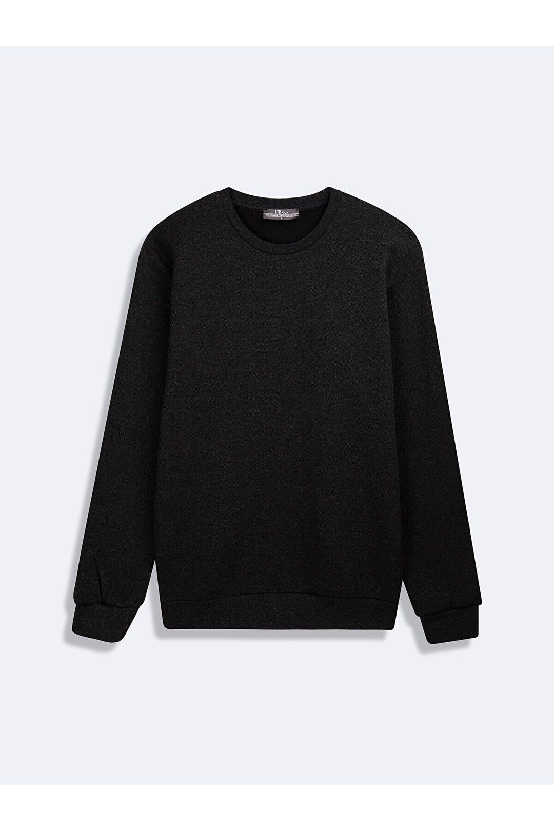 LTB Sweatshirt basique à col rond à manches longues en anthracite - Gris