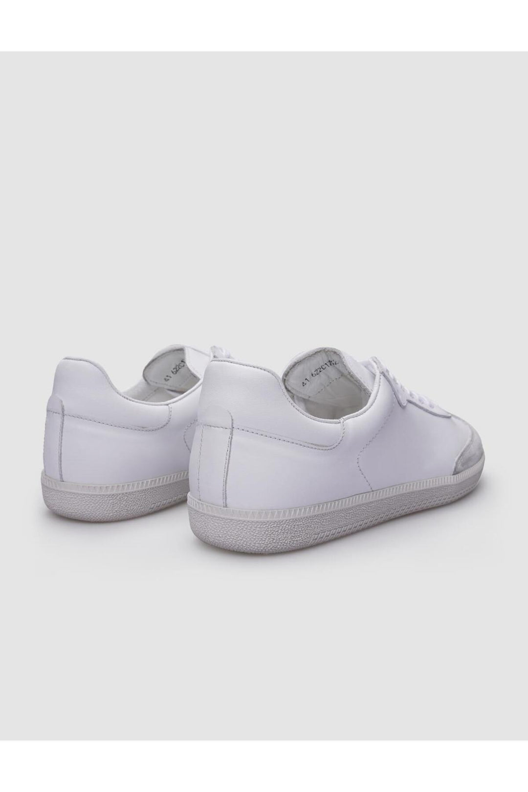 Cabani Shoes %100 Cuir véritable Baskets blanches à lacets pour hommes - Blanc