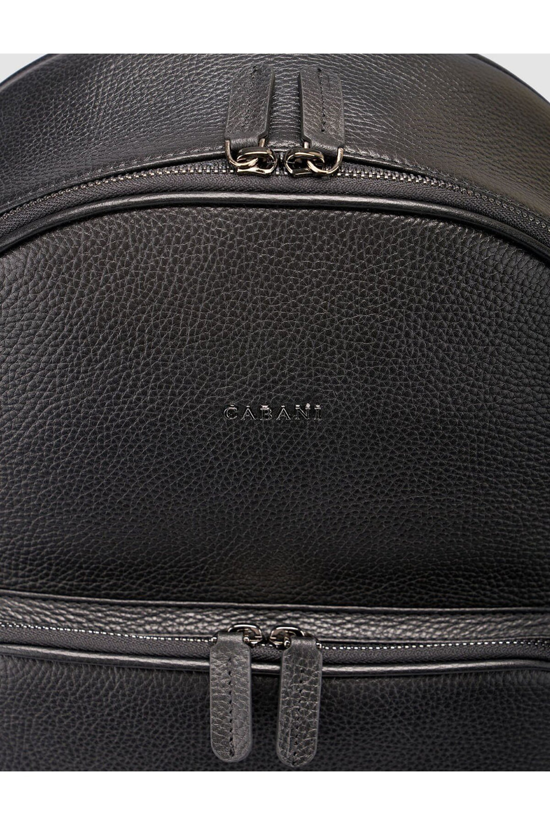 Cabani Shoes Sac à dos pour homme en cuir véritable noir (avec poche avant, zippé) - Multicolore