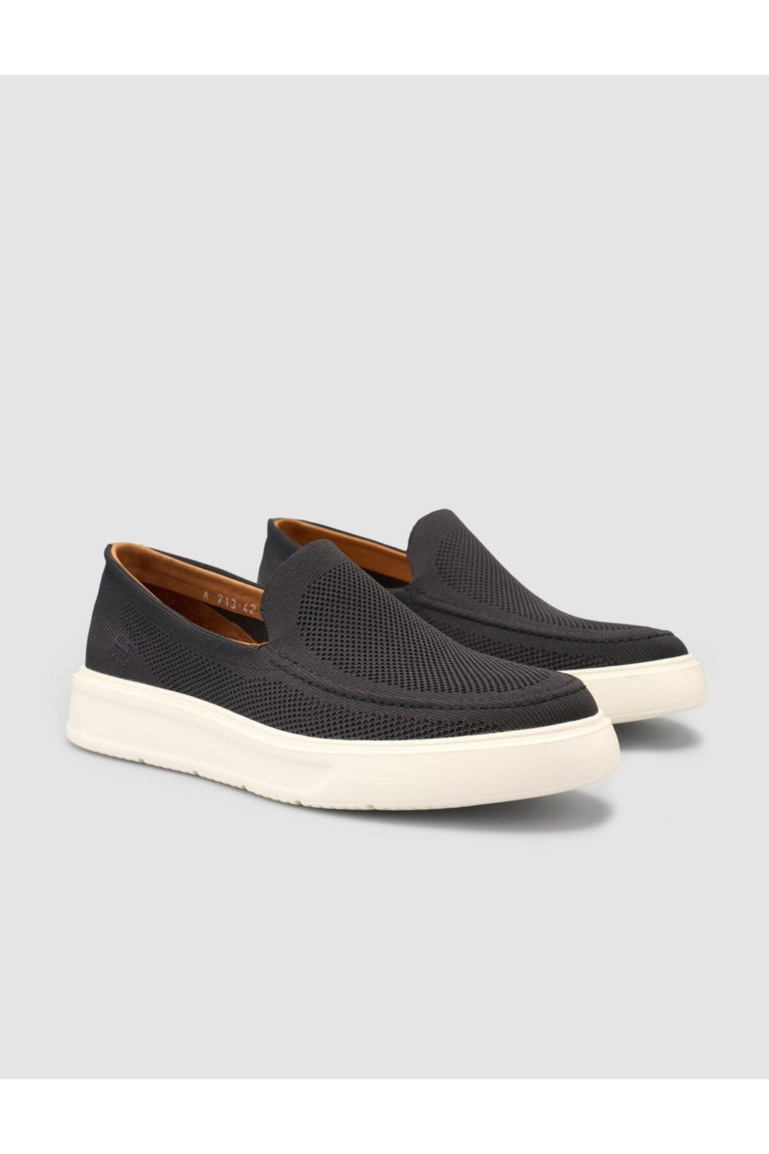Cabani Shoes Chaussures de ville pour hommes sans lacets en tricot noires - Noir