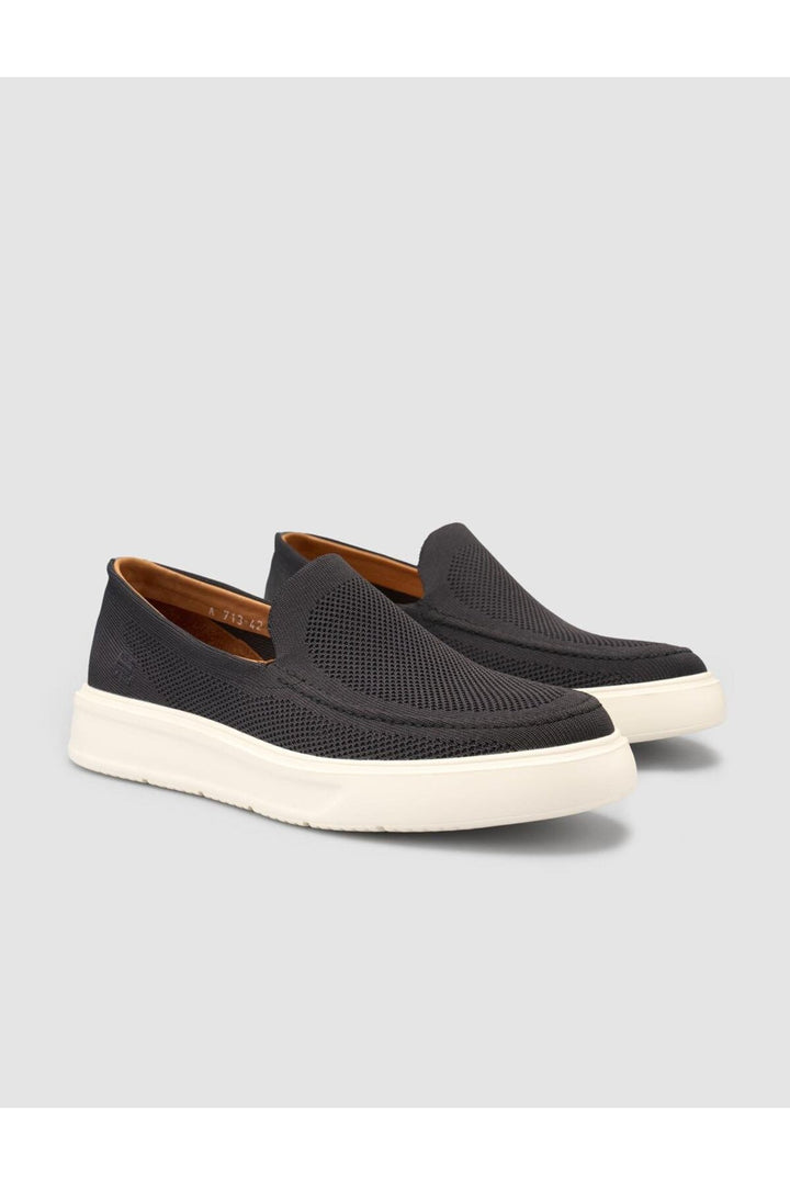 Cabani Shoes Chaussures de ville pour hommes sans lacets en tricot noires - Noir