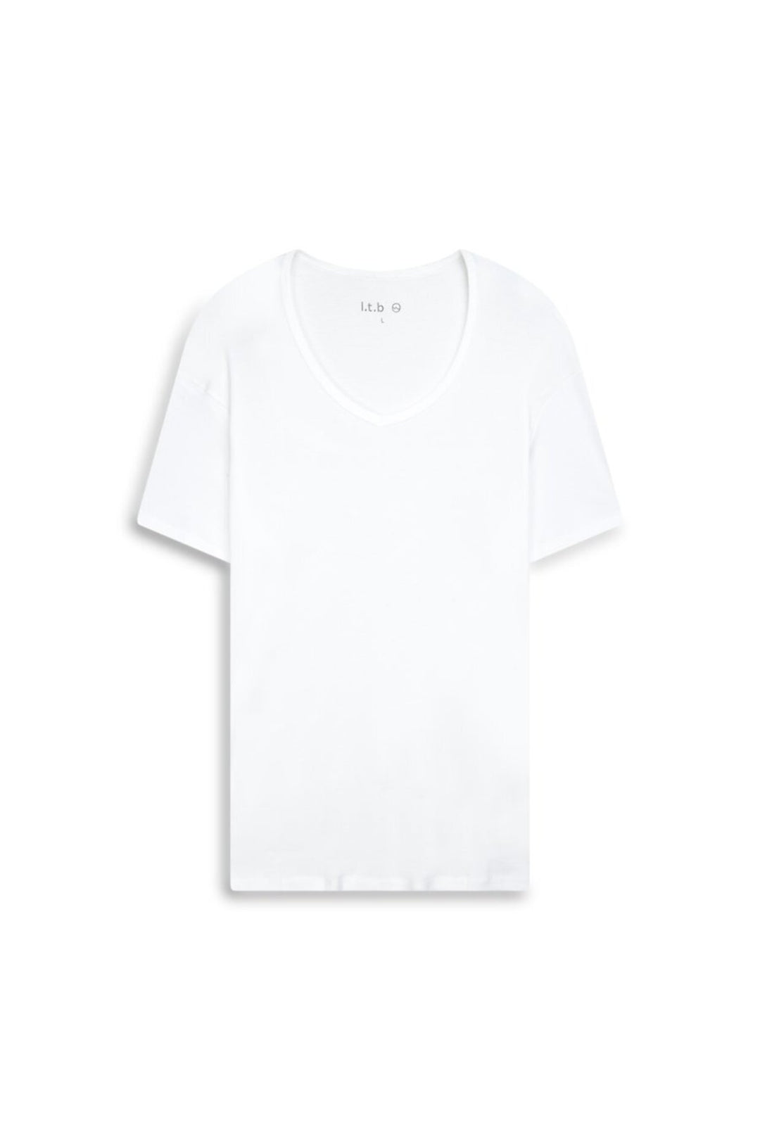 LTB T-shirt Basic Blanc Col V - Blanc