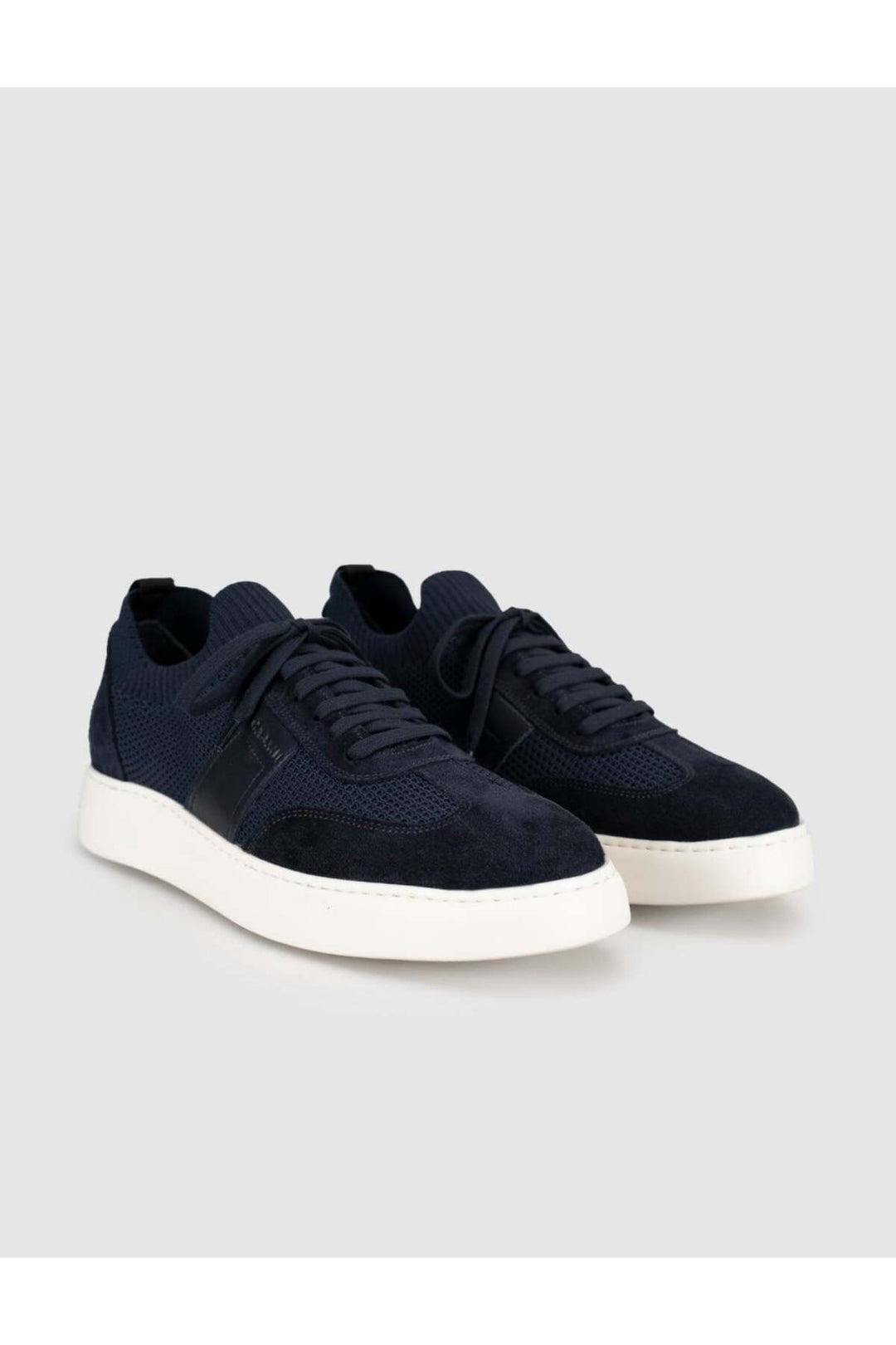 Cabani Shoes Bleu marine Baskets pour hommes avec détails en tricot - Bleu marine