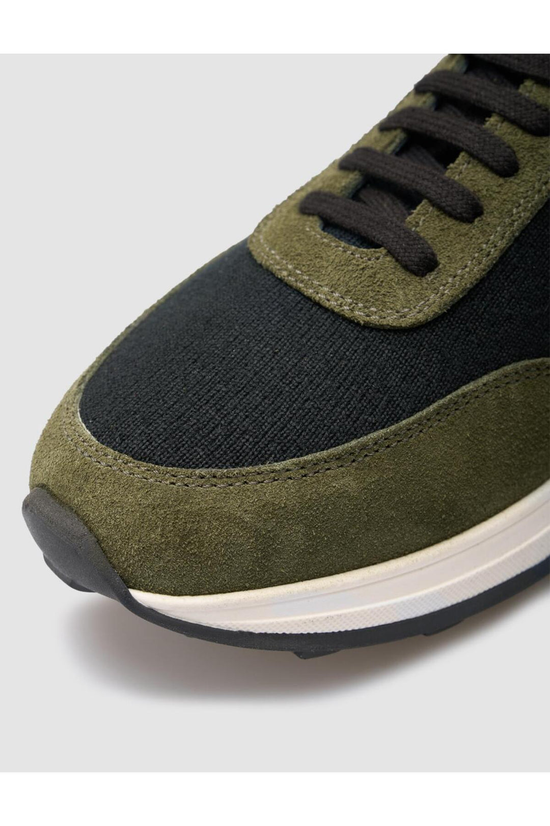 Cabani Shoes Chaussures de sport pour hommes en tricot vert avec lacets. - Vert