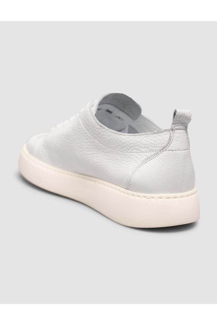 Cabani Shoes Sneaker minimal homme en cuir blanc - Blanc