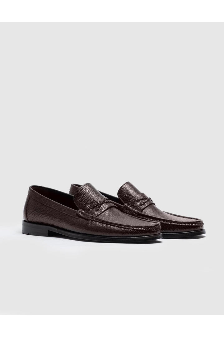 Cabani Shoes Chaussures de ville pour hommes en cuir véritable marron - Multicolore