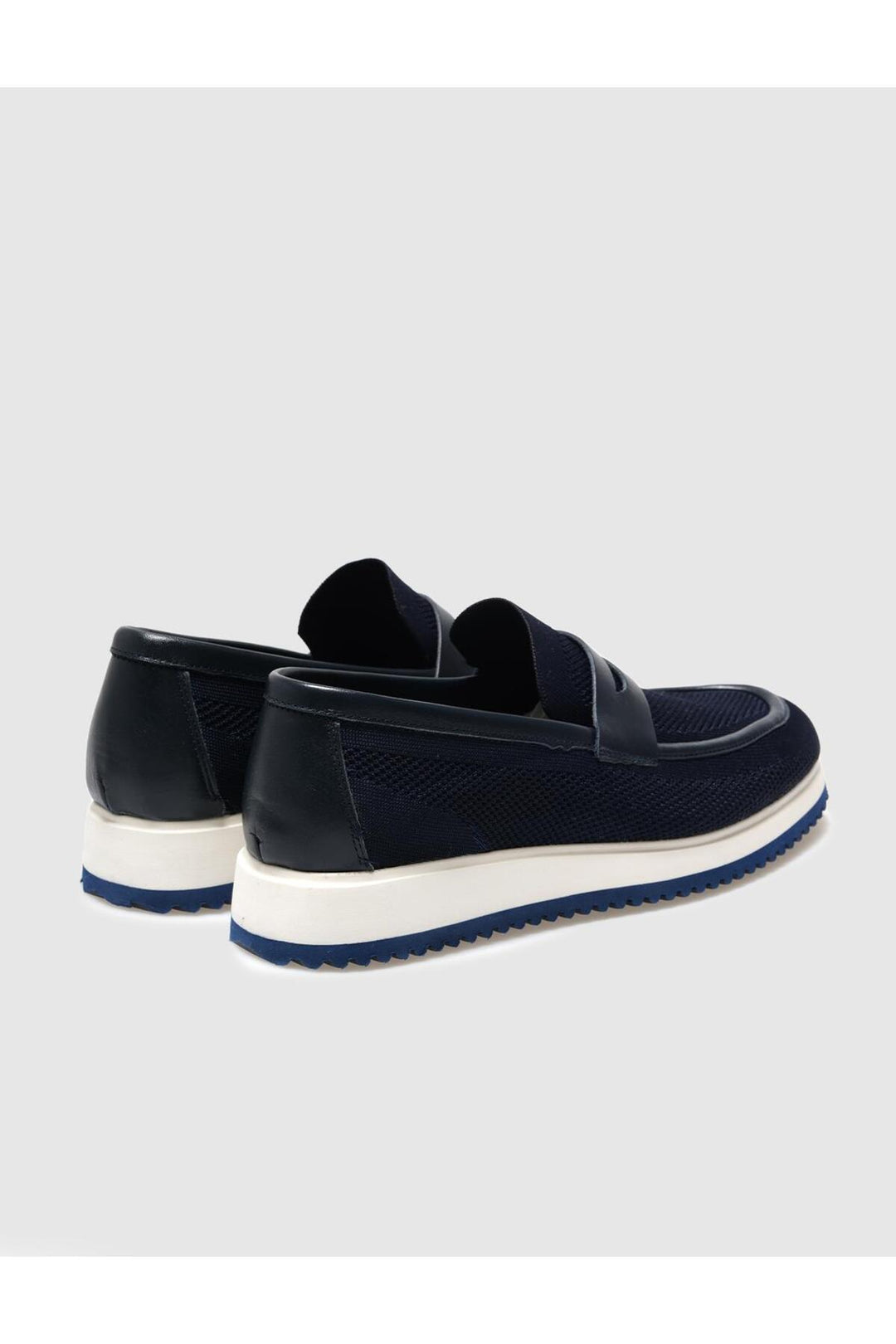 Cabani Shoes Chaussures de ville pour homme en tricot bleu marine - Bleu marine