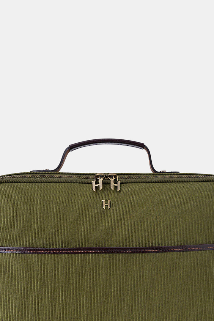 Helmbrook Sac pour ordinateur portable Boris en cuir véritable 15,6"à compartiment unique pour homme
