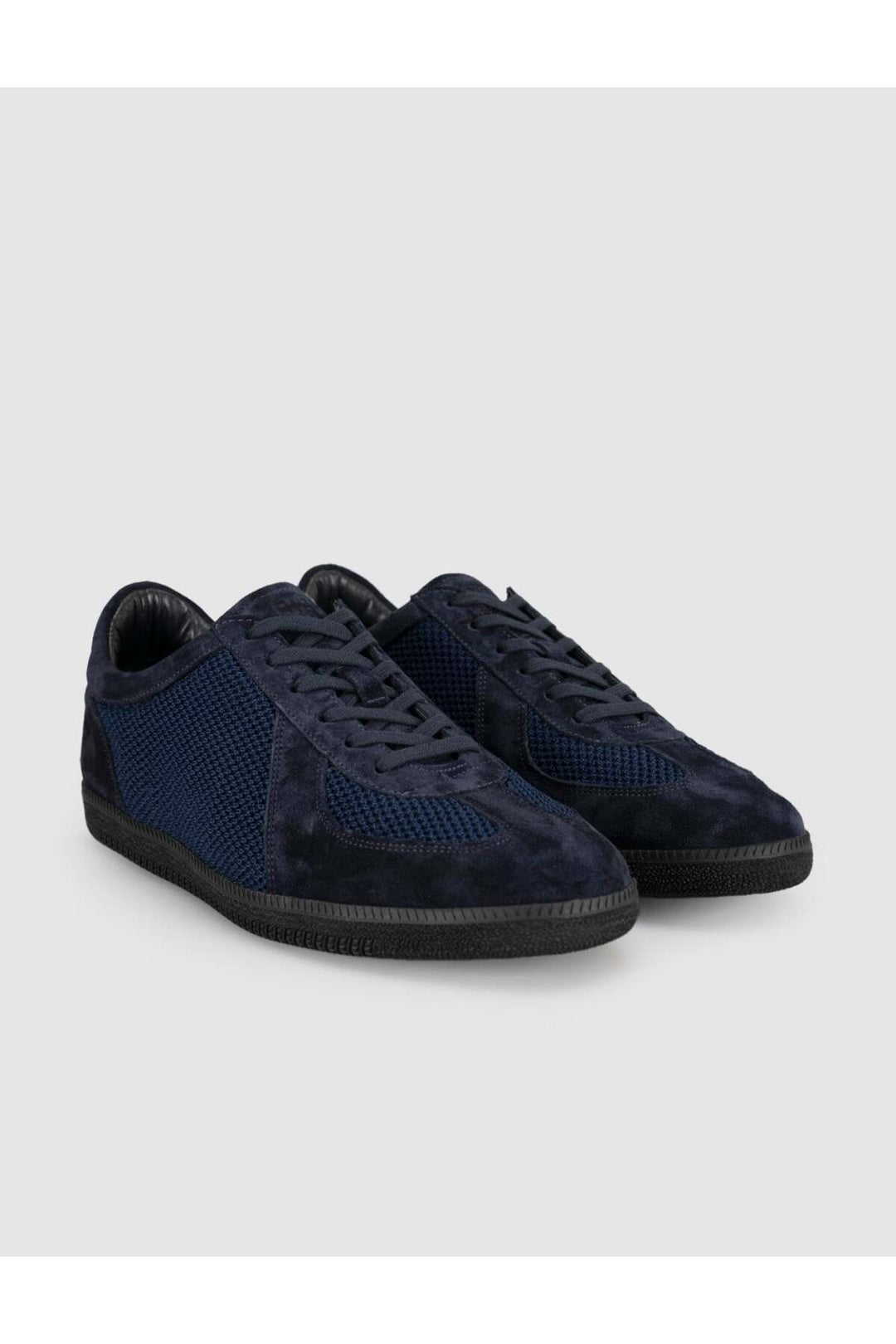 Cabani Shoes Chaussures de sport décontractées pour hommes en cuir véritable bleu marine - Bleu marine
