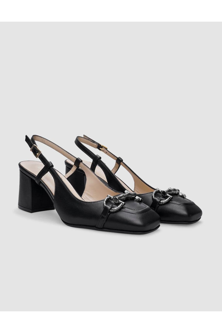 Cabani Shoes Chaussures à talons pour femmes en cuir véritable noir 100% - Multicolore