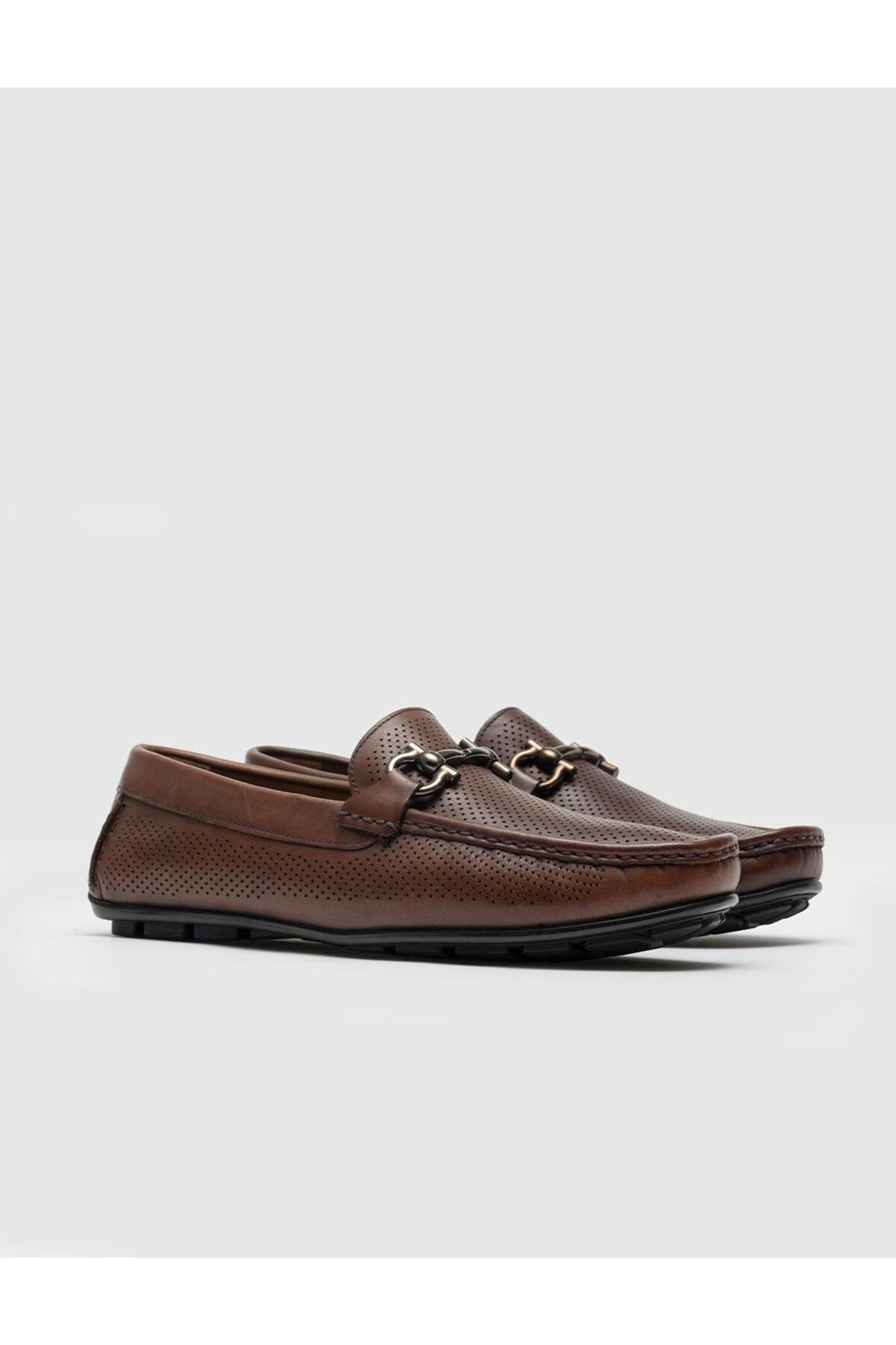 Cabani Shoes Mocassins pour hommes en cuir véritable marron - Marron