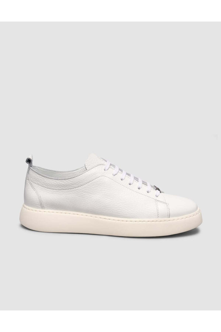Cabani Shoes Sneaker minimal homme en cuir blanc - Blanc