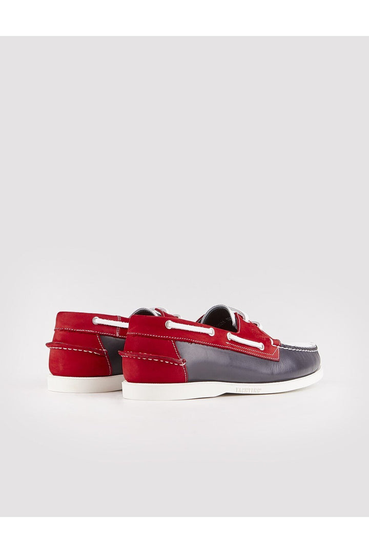 Cabani Shoes Chaussures de ville pour hommes en cuir véritable à lacets bleu marine - Bleu marine