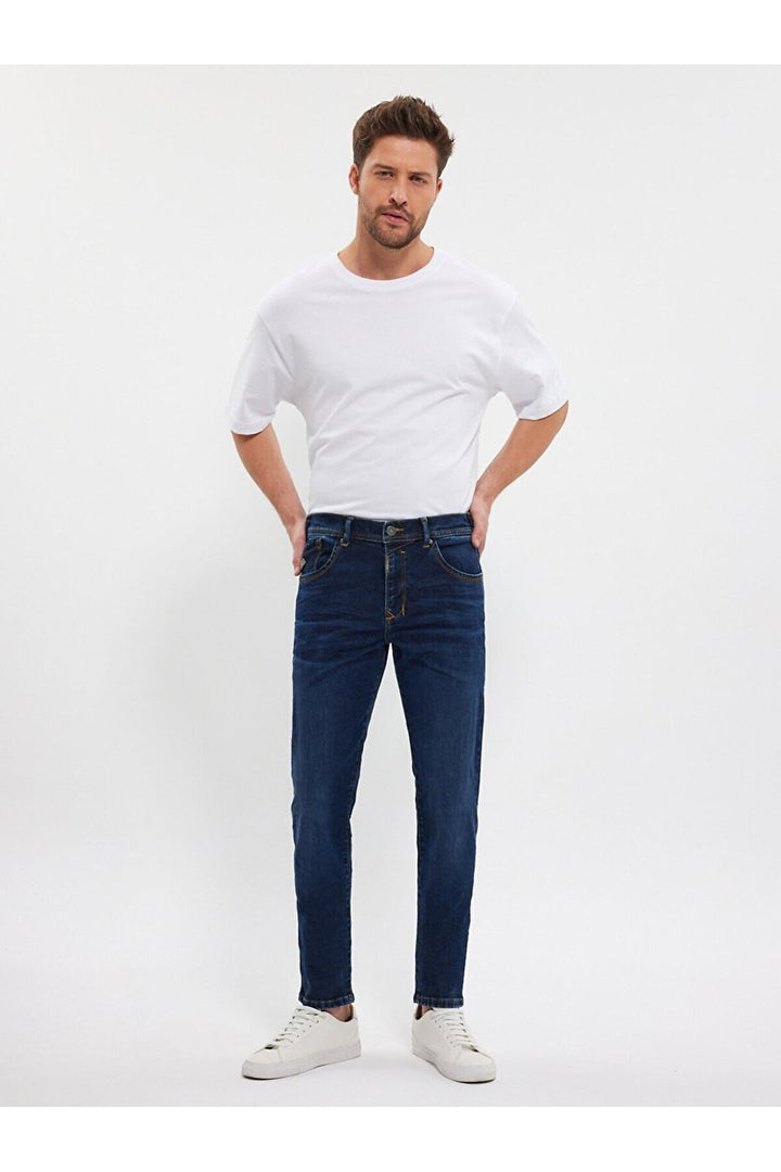 LTB Diego Jean Pantalon à taille moyenne à jambes larges - Bleu