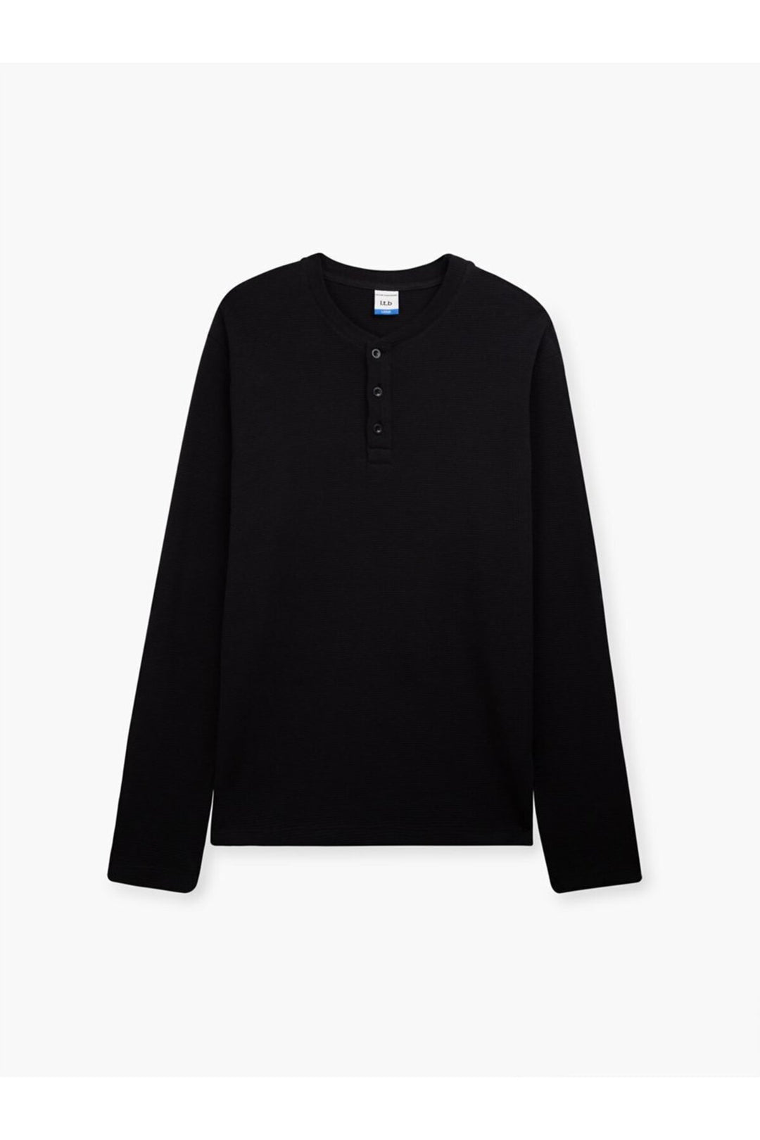 LTB Sweat noir boutonné sur le devant à manches longues