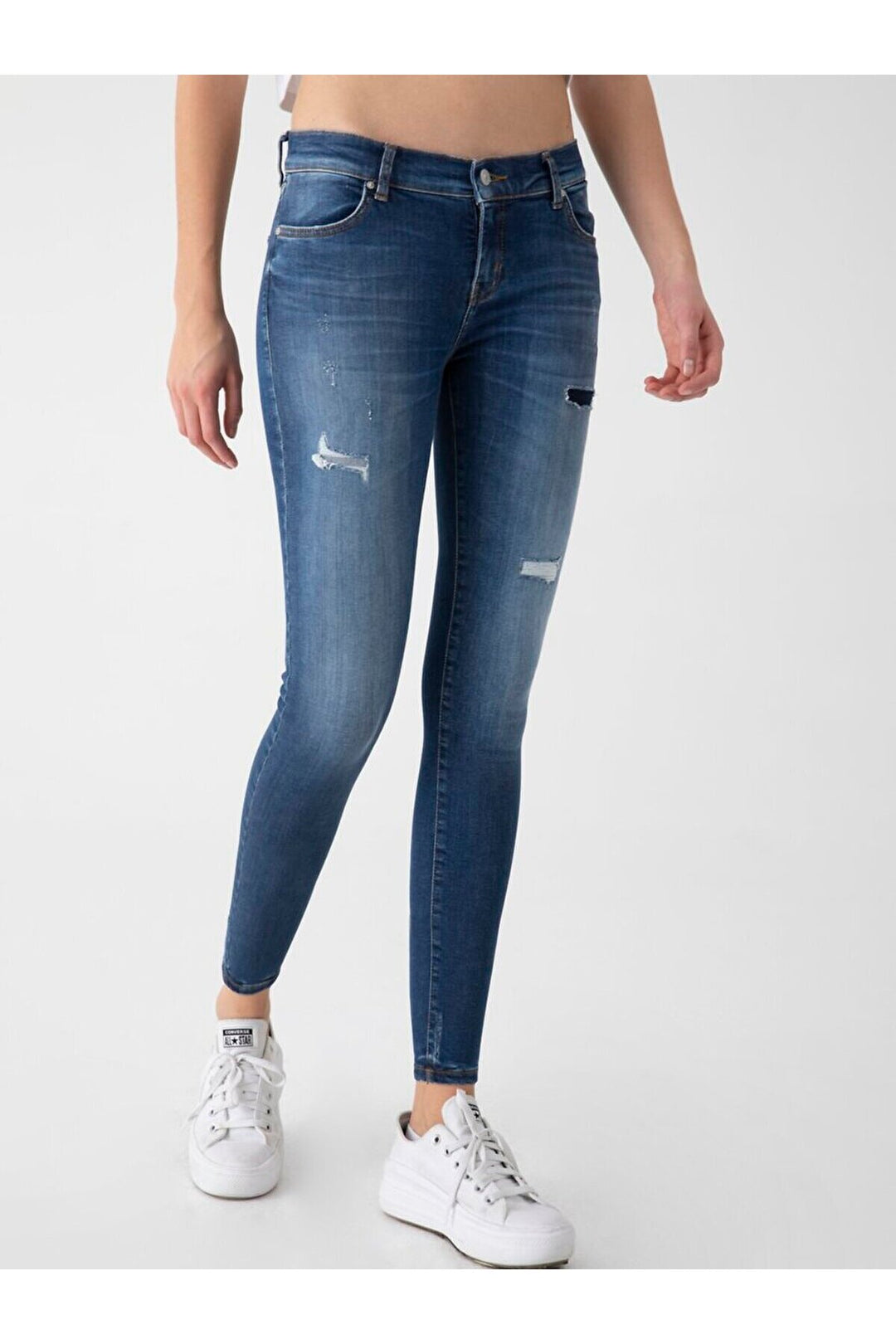 LTB Lonıa Mıd Rıse Super Skinny Pantolon - Bleu_53910