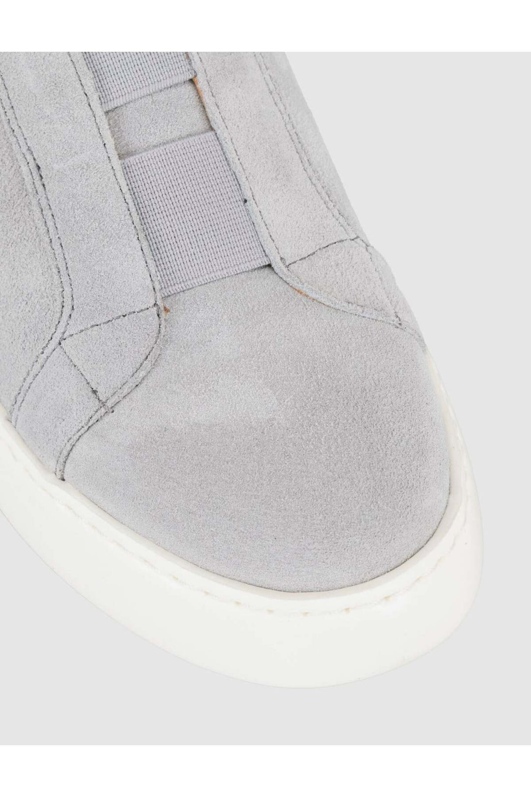 Cabani Shoes Baskets slip-on pour femmes en cuir suédé gris - Gris