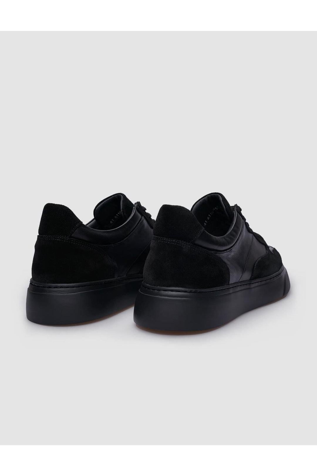 Cabani Shoes Baskets pour hommes en cuir véritable 100% en daim noir avec lacets - Noir