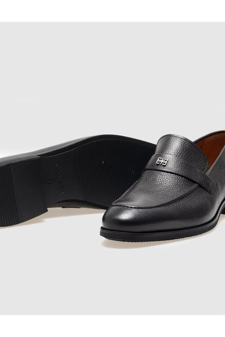 Cabani Shoes Chaussures classiques pour hommes en cuir véritable noires - Noir