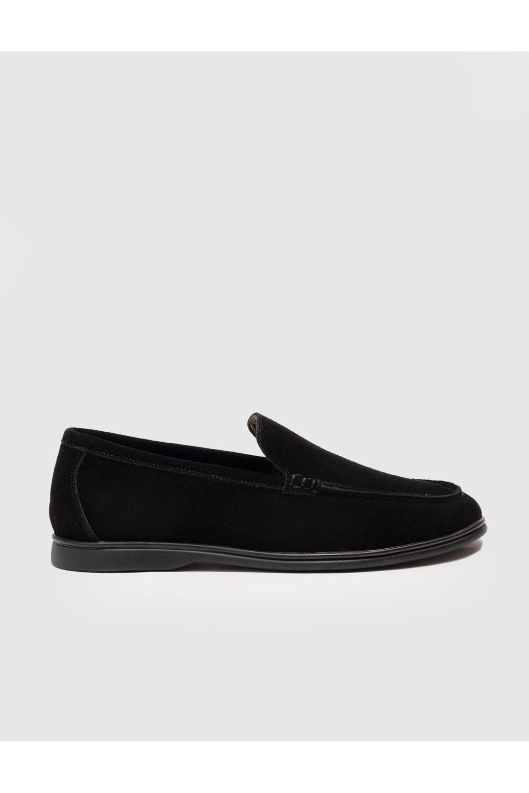 Cabani Shoes Chaussures de ville pour hommes en cuir véritable en suède noir - Noir