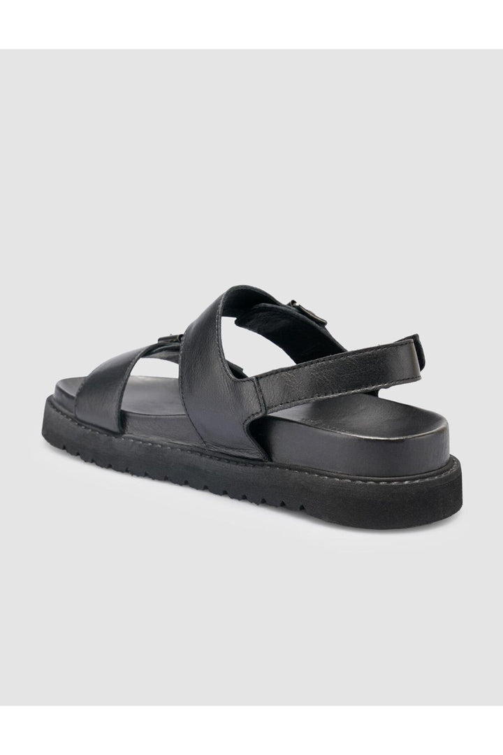 Cabani Shoes %100 Cuir véritable Sandales noires pour femmes - Multicolore