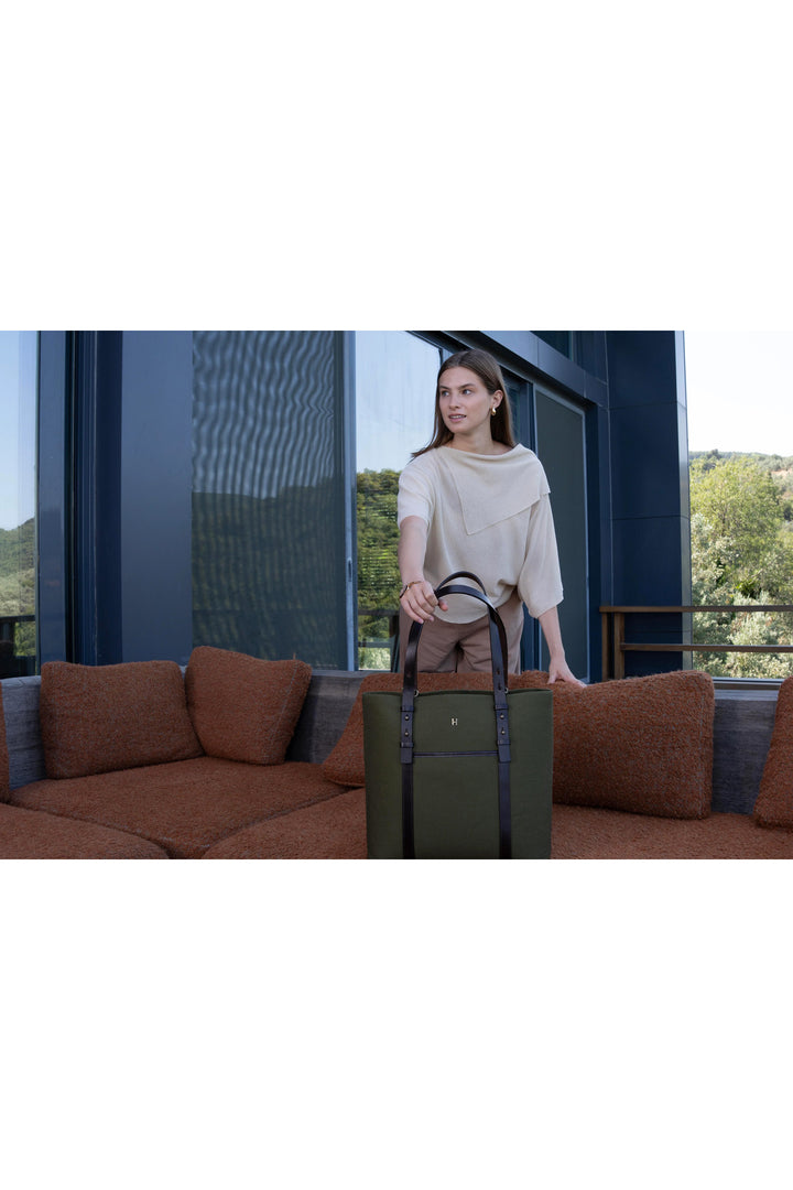 helmbrook Sac à bandoulière pour femme Louısa en cuir véritable avec bandoulière